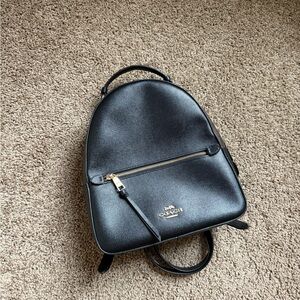 Coach Black Backpack with Gold Accents